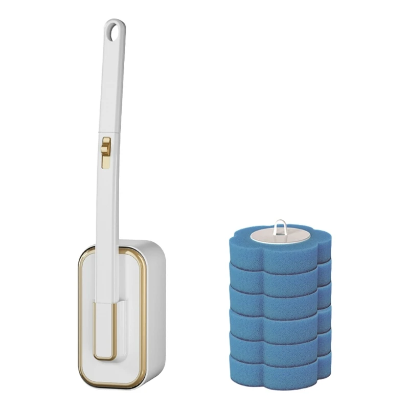 L8RC Disposable Toilet Brush Wall Mounted Toilet Brush with Replaceable Brush Head