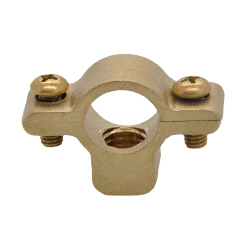 Fit 15 22 28 35 42 54 65 80 100mm OD Tube Brass M10 Pipe Clamp Bracket Support Hanger Fixed Plumbing Water