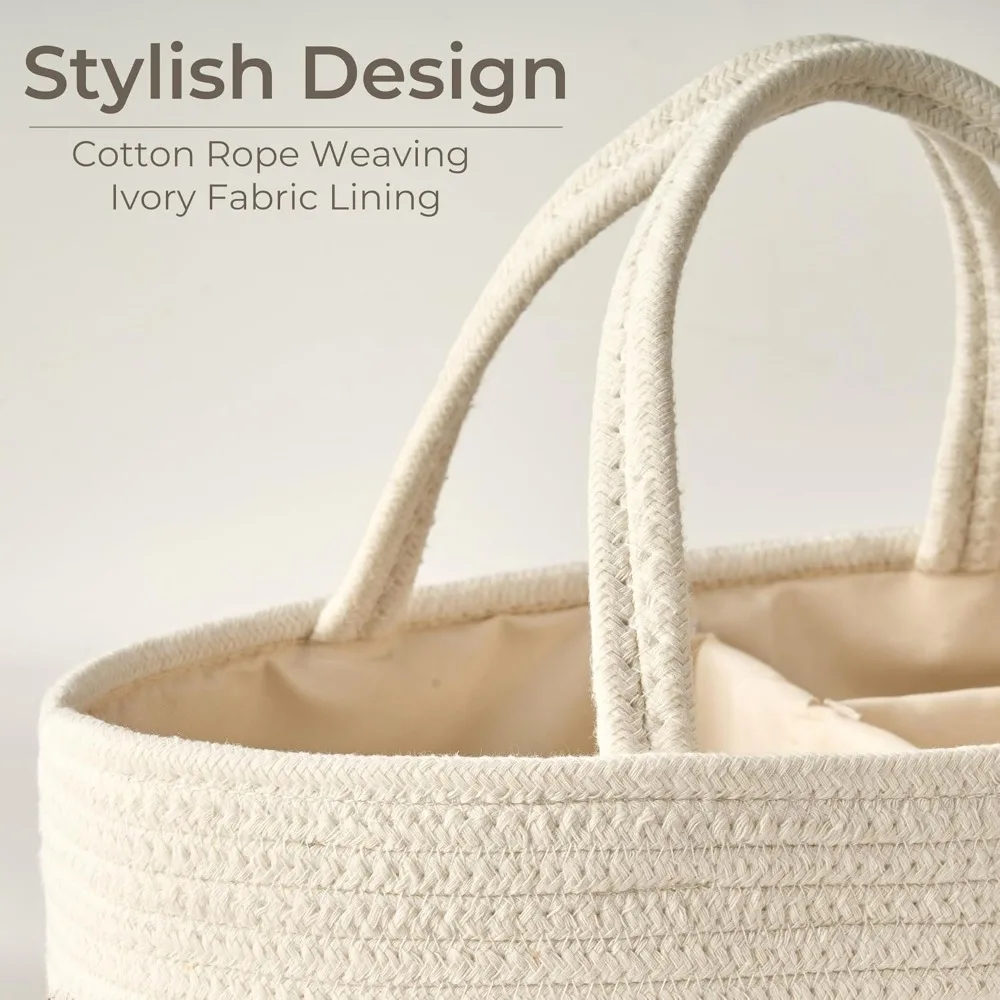 منظم علبة الحفاضات، سلة تخزين الأطفال، صندوق الحضانة ومنظم السيارة للحفاضات، سلة هدايا لقائمة استحمام الطفل أو newb