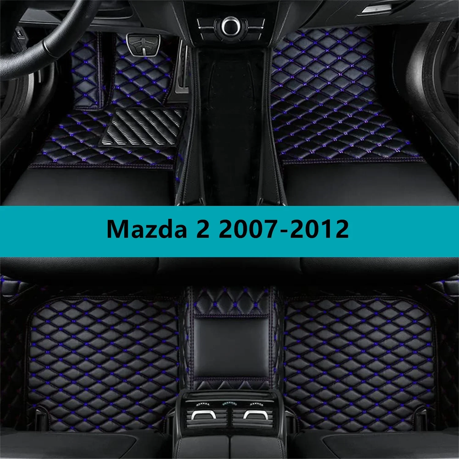 

Custom Car Floor Mats for Mazda 2 2007-2012 Leather Floor Mats for Cars Mats Carpets Car Mat Interior Accessories