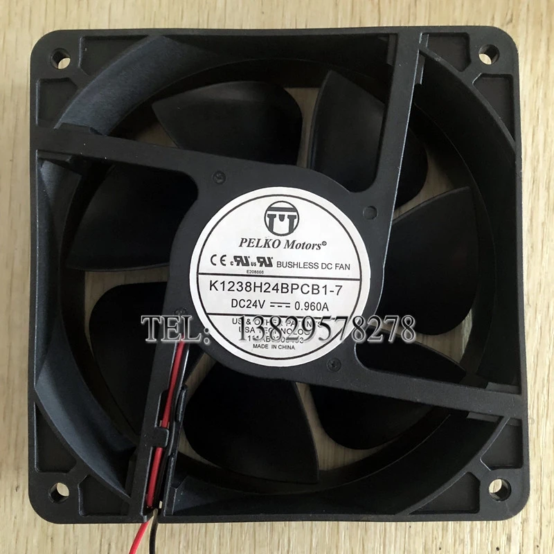 

Ltsf For PELKO K1238H24BPCB1-7 DC 24V 0.96A 120x120x38mm 2-Wire Server Cooling Fan 12cm