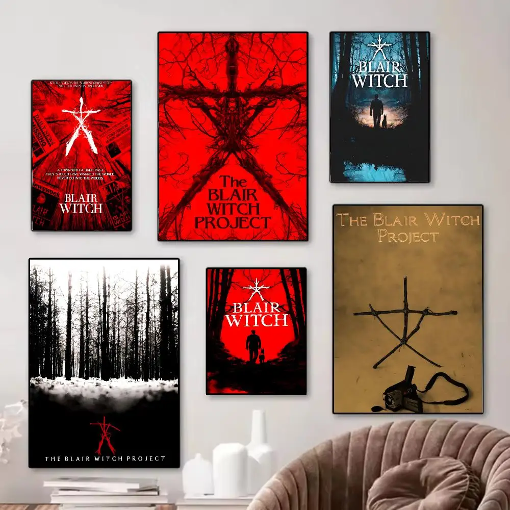Horror Movie T-the Blair Witch Project Poster Premium PP Sticky Indoor Decor Wall Sticker, No Glue Needed, Easy Install