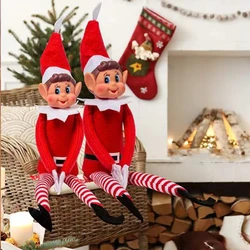 Natale peluche gamba elfo bambola ornamenti ragazzi e ragazze elfo giocattolo bambole capodanno decorazioni per la casa ornamenti per l'albero di natale