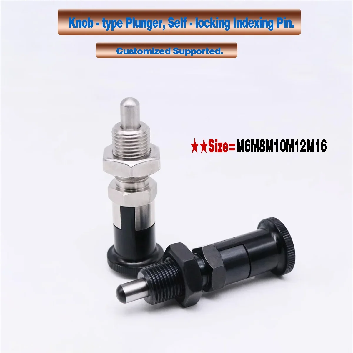 

M6M8M10M12M16 Knob Plunger Self-Locking Spring Plunger Indexing Pin Spring Positioning Pin