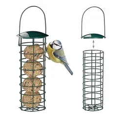 1pc Birds Grease Ball Holder Feeder Park Garden Pet Bird Supplies Iron Bird Feeder Outdoor Mesh Feeding Portable Wild Hanging