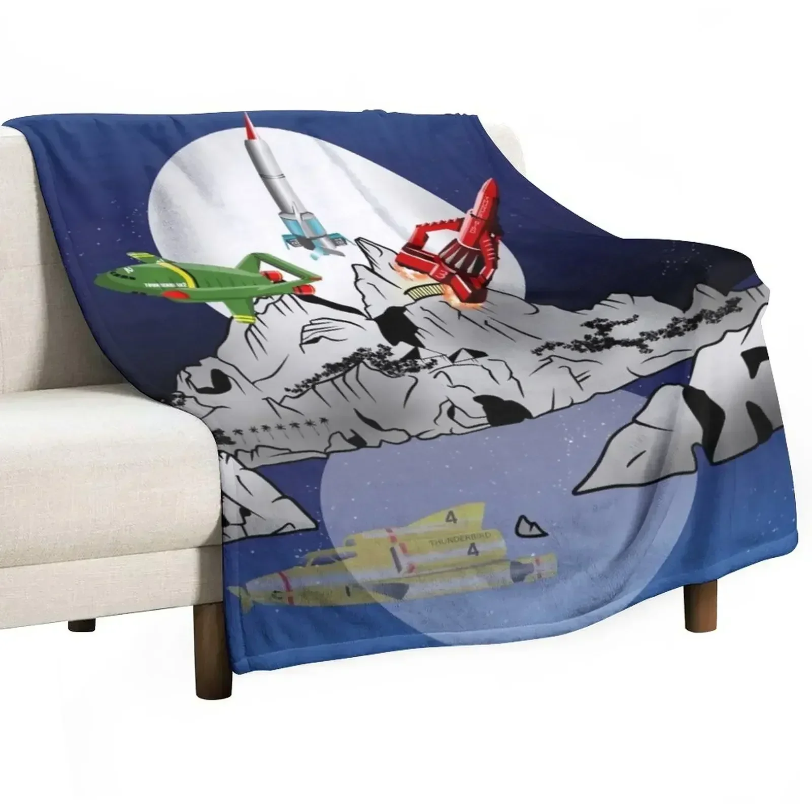 Thunderbirds Tracy Island Throw Blanket warm winter Warm decorative Beach Blankets