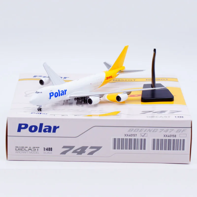 XX40157 Alloy Collectible Plane Gift JC Wings 1:400 Polar Air Cargo Boeing B747-8F Diecast Aircraft Jet Model N852GT With Stand