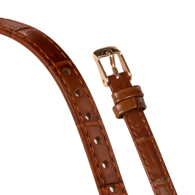 TELENSOU Элегантные женские часы Швейцарские лучшие бренды Роскошные дизайнерские женские кварцевые часы Черный оникс Камень 8819