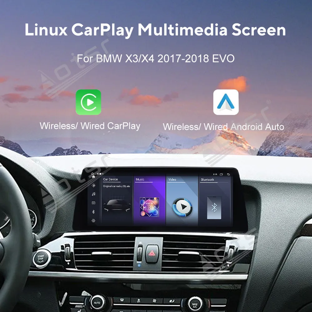 

Linux Android Auto Carplay 12,3 дюйма для BMW X3 X4 2017 2018 Автомобильный мультимедийный GPS-навигатор Автомобильный радиоприемник Стерео головное устройство