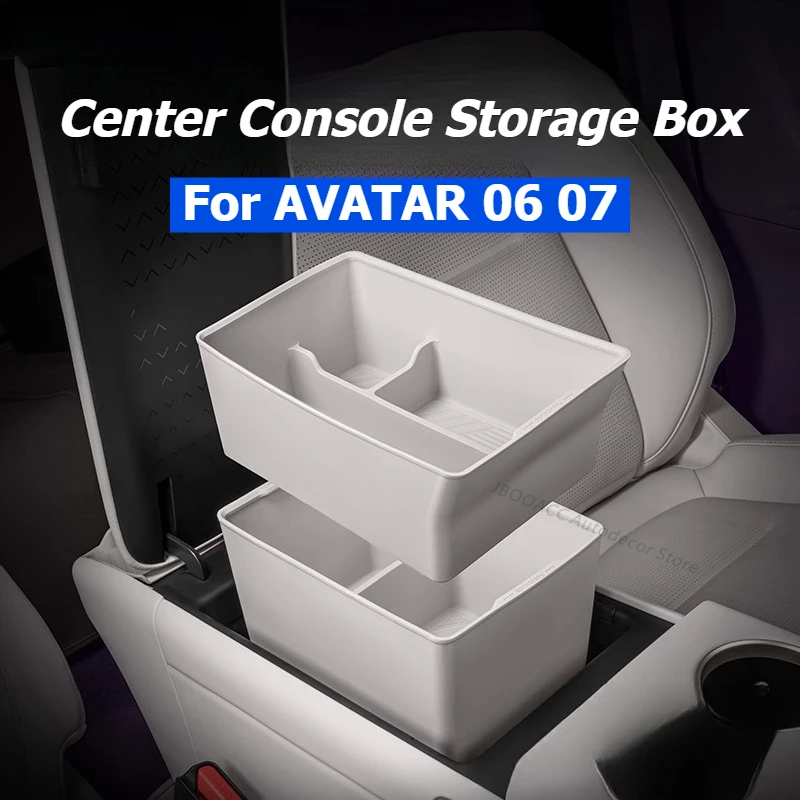 

‌ Для AVATAR 06 07, ящик для хранения на центральной консоли, органайзер с несколькими отделениями, силиконовый нижний ящик для хранения с центральным управлением, аксессуары