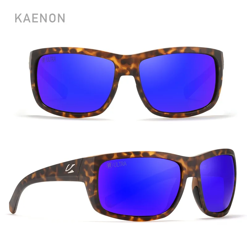 KAENON Men's Polarized Fishing Sunglasses Feature All-Black Design Durable Material TR90 and Night Driving Glasses Original Box