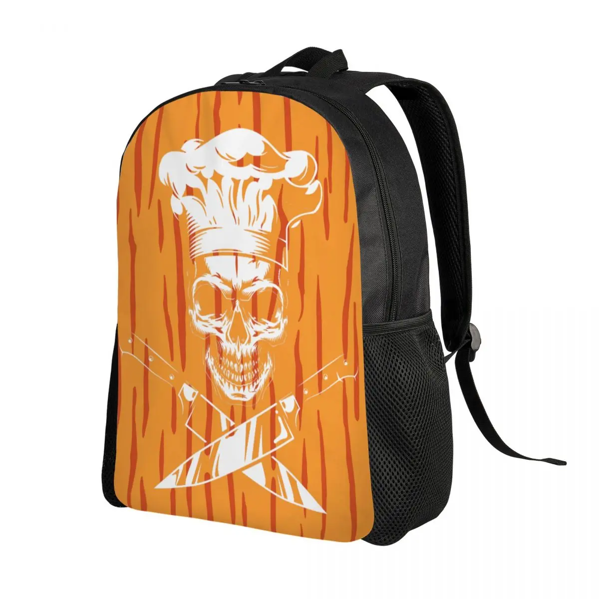 Chef Cooking Pirate Skull Cross Knife Travel Backpack Women Men School Computer Bookbag College Student Daypack Bags