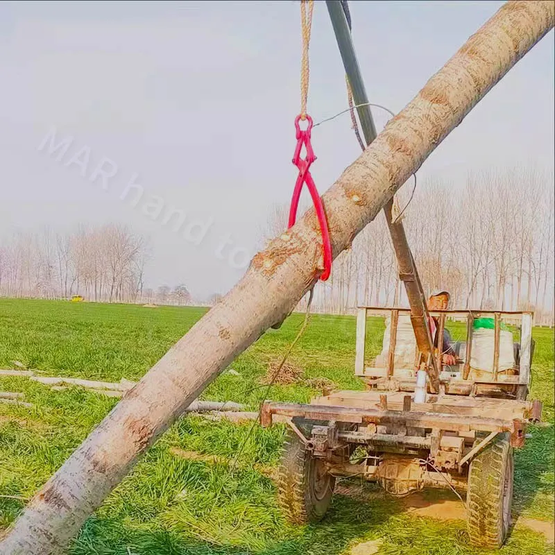 Heavy Round Wood Lifting Clamp 20inch Wood Trees Moving Tongs Log Lifter Timber Lifting Claws Heavy Duty Efficient Lifting Tools