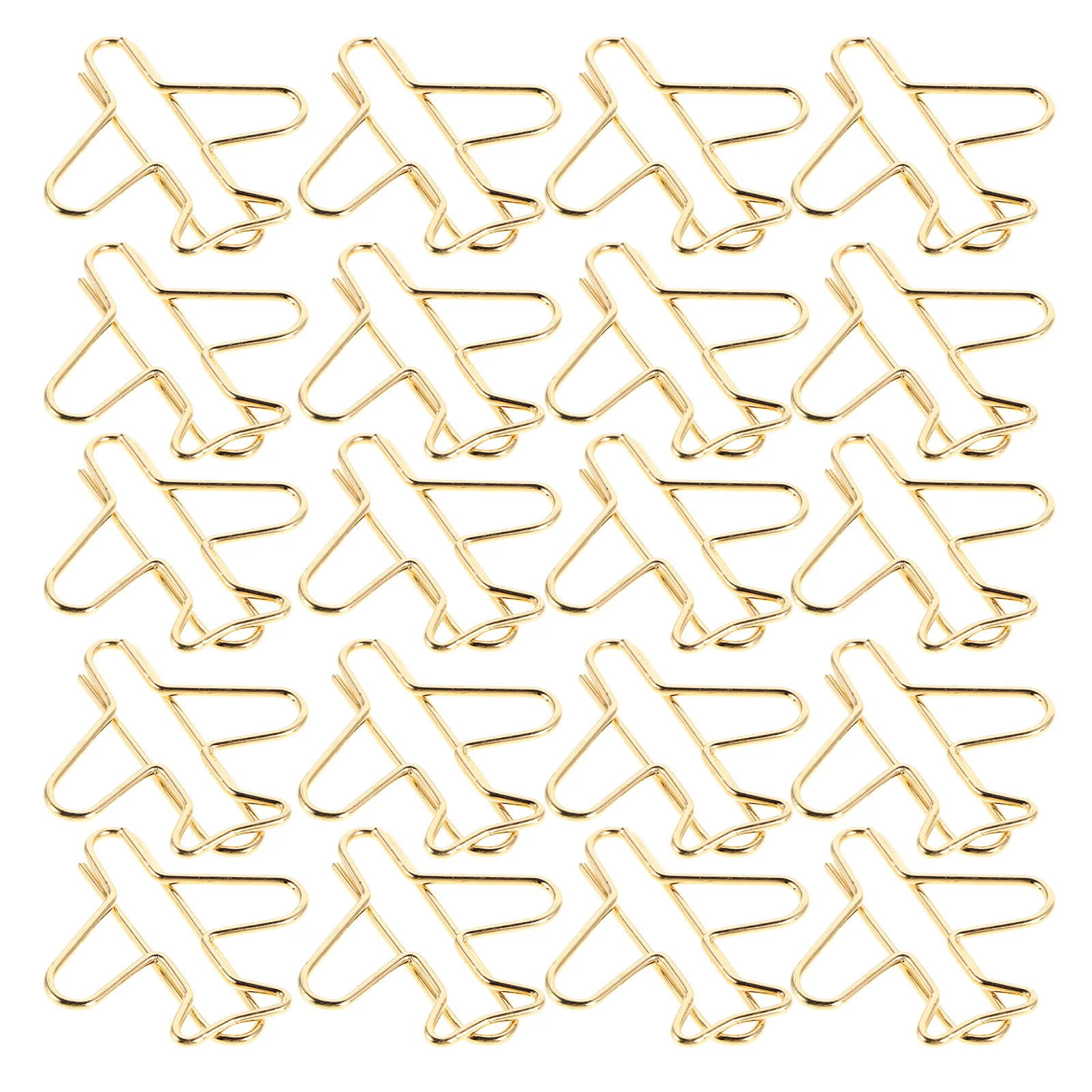 20pcs Creative Paper Clips Airplane Shaped Metal Page Markers Office School Desk Organizer Supplies Bookmark File Sorting