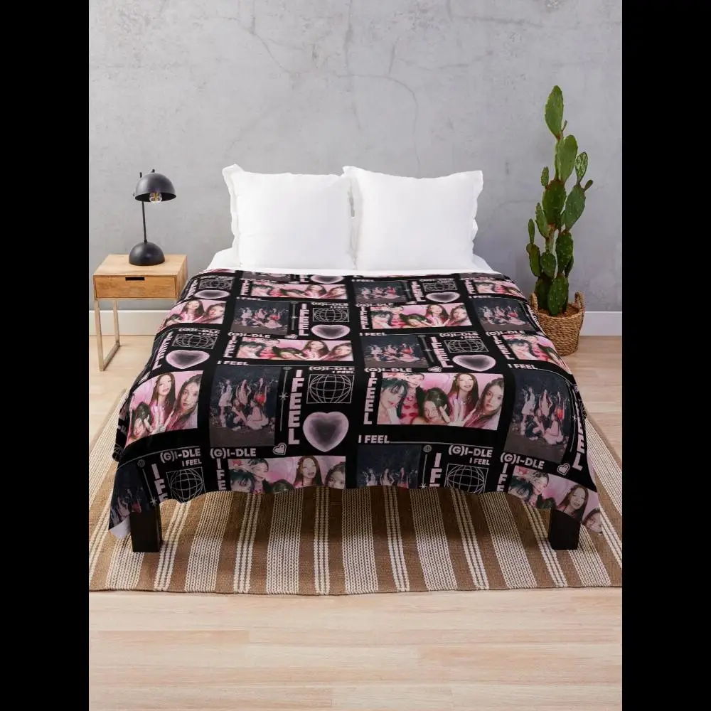 

GIDLE Kpop Throw Blanket Soft Cozy Plush for Ultimate Comfort and Style in Your Living Space
