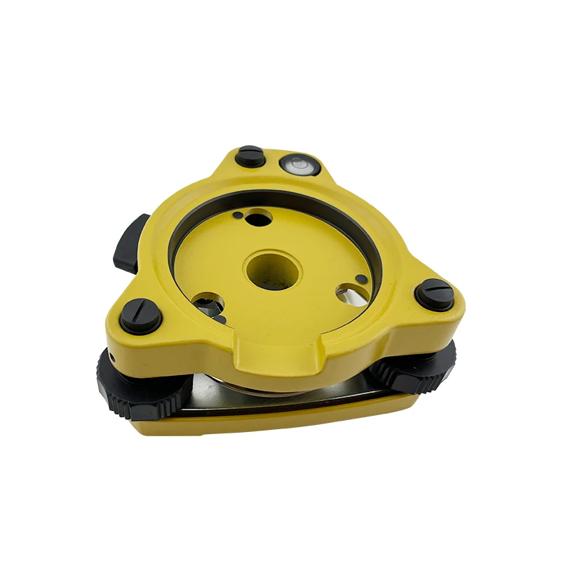 Yellow Black Green Gary Three-jaw Tribrach Without Optical Plummet With Level Bubble 5/8” Base Screw For Total Station