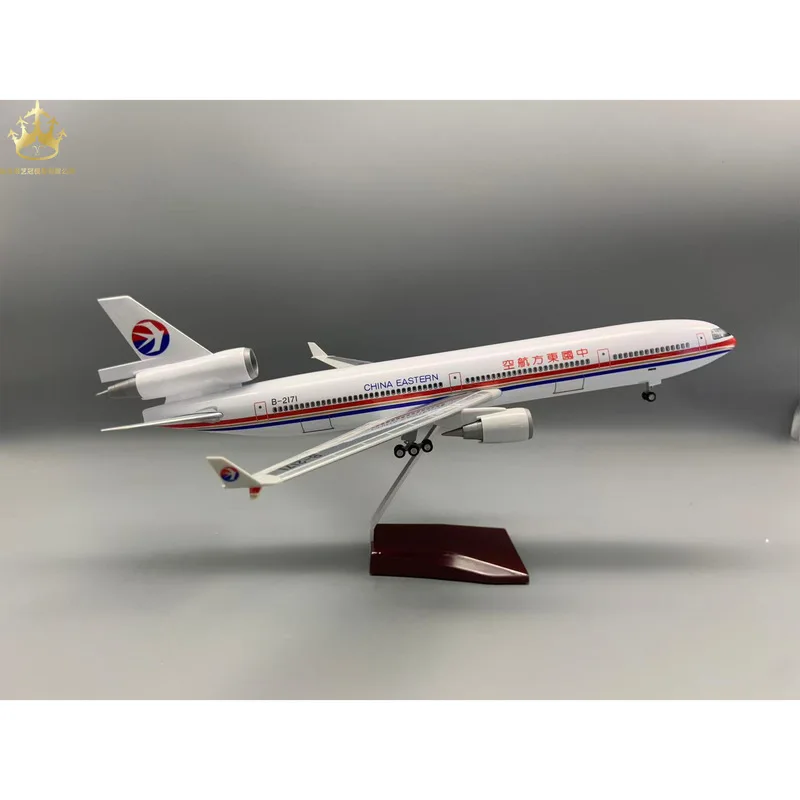 

Mcdonnell Douglas Md-11 China Eastern Airlines Aircraft Model With Lights And Wheels Simulation Static Model Ornament Gift