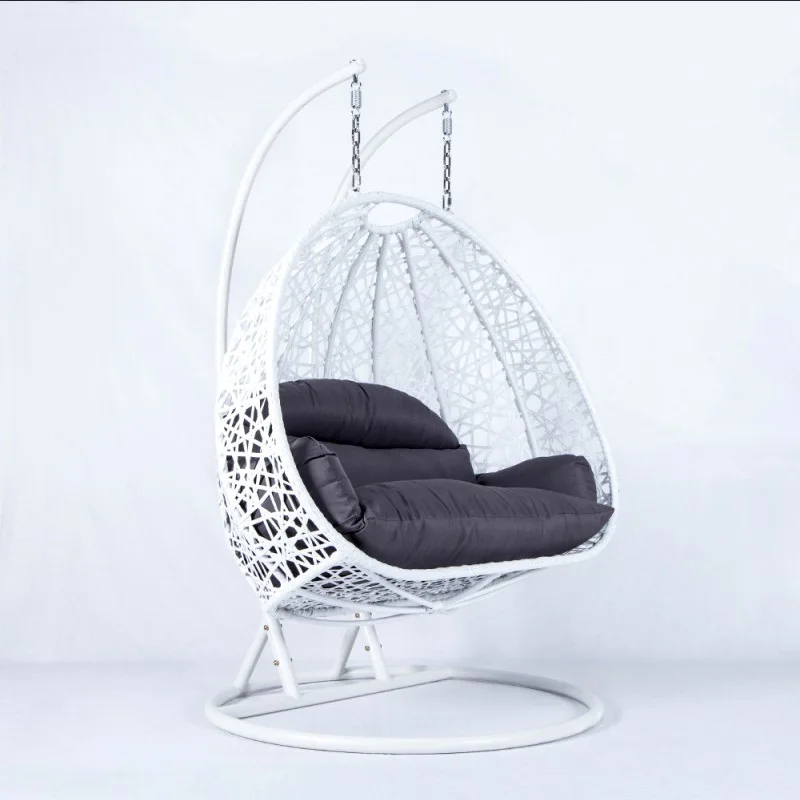 

Двойной подвесной стул для отдыха на открытом воздухе, птичье гнездо, подвесной корзина, современный простой балкон, дворовые качели, плетение из ротанга
