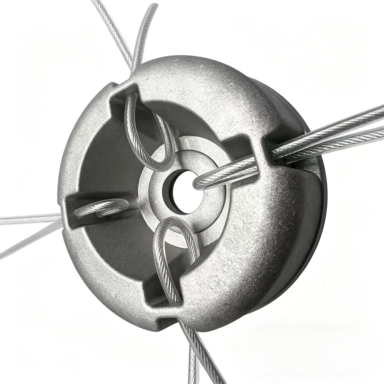 Universal Aluminum Grass Trimmer Head with Steel Wire, Durable Lawn Mowing Head Replacement for Garden Weed Cutting Work