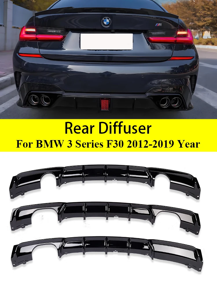 

Gloss Black MP Rear Bumper Diffuser Lip For BMW 3 Series F30 F31 2012-2019 Carbon M Tech Diffusor Body Kit 320i 328i M Sport