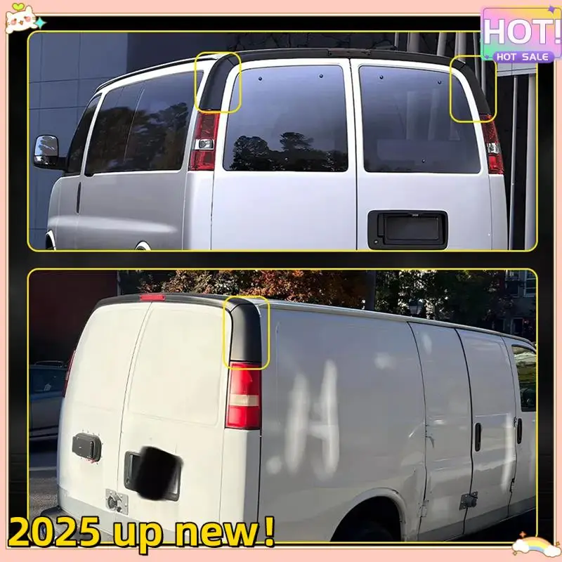 Superior-Car Rear Upper Right Left Side Spoiler Corner Trim Panel Fit For Chevy Express GMC Savana 2003-2023 15215525, 15215527