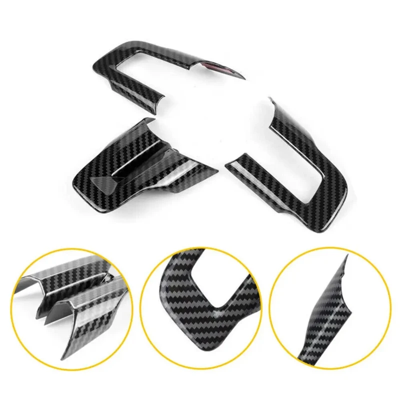 Carbon Faser Auto Innen Lenkrad Abdeckung Trim Rahmen Fit Aufkleber Für Ford Mustang 2015 2016 2017 2018 - 2023 zubehör – Detail 2