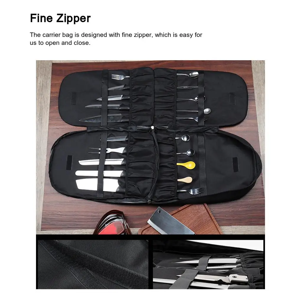 Уличная сумка-переноска для столовых приборов, сетчатый карман на молнии с несколькими слотами для хранения, кемпинга, пешего туризма, путешествий, сумки для слайсера, аксессуары