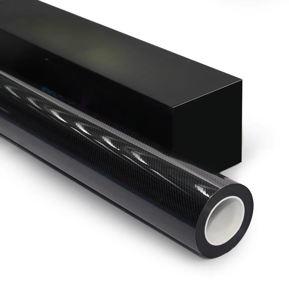 غلاف السيارة من مادة TPU لحماية الألوان، تصميم ملصق السيارة المتغير اللون باللون الأسود الكربوني