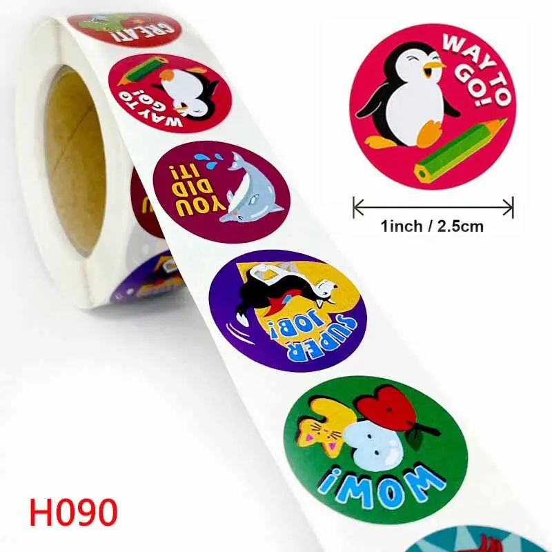 500pcs Kids Cartoon Encouragement Stickers Educational Toys Many Styles Cute Animals Expressions Sticker Children Diy Reward Toy