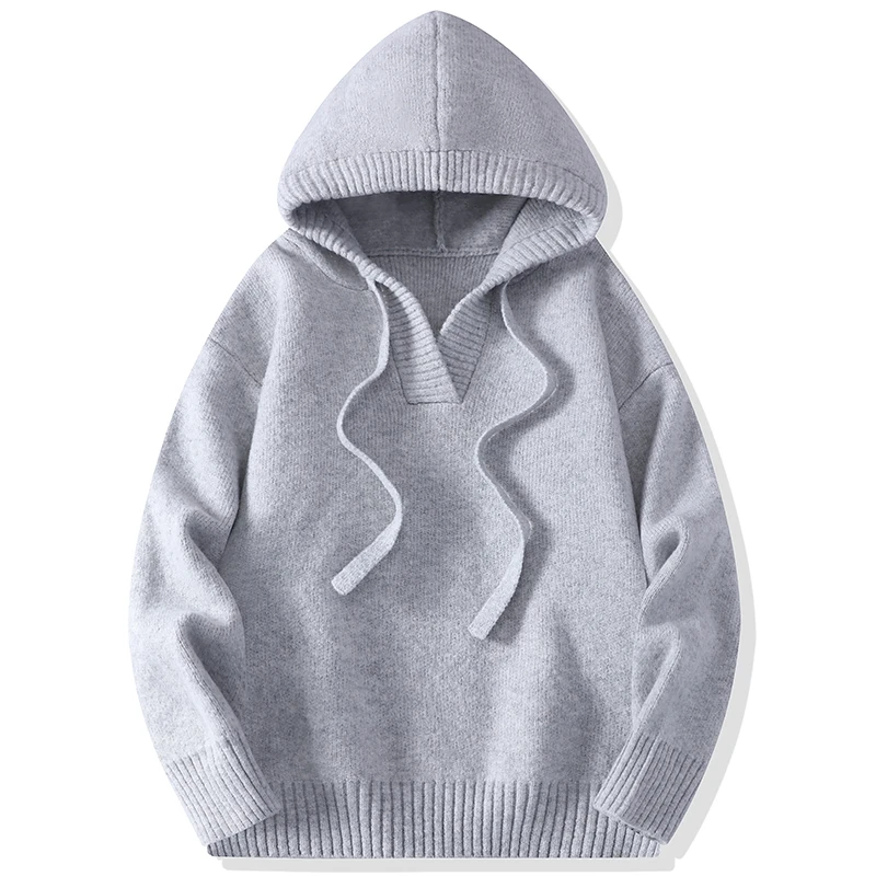 

2025 Men's Casual Sweater Lazy Luxury Style Plaid Jacquard Knitwear Autumn Winter Loose Fit Round Neck Pullover