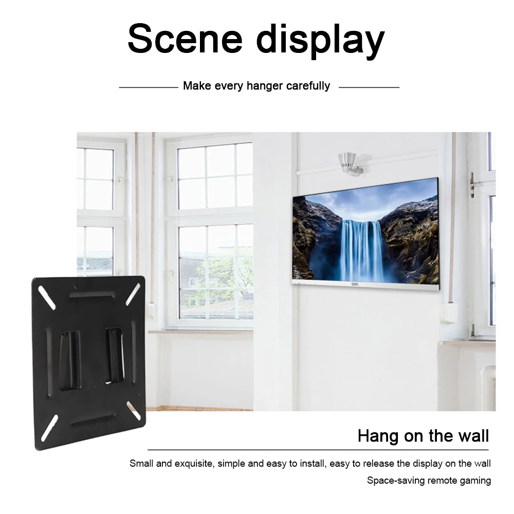 14-26Inch Monitor Bracket Universal Metal TV Stand Wall-mounted Snap Fastener Flat Panel Bracket LCD TV Wall Support VESA 75/100