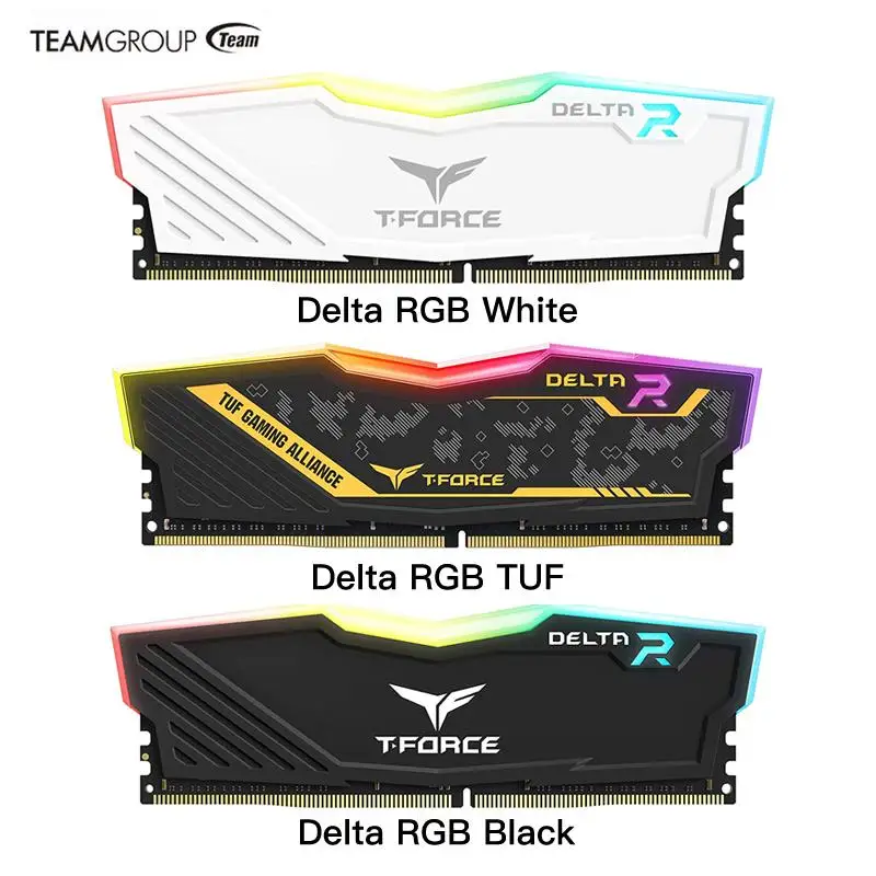 Go! TEAMGROUP T-Force Delta RGB DDR4 16GB 8GB 3600MHz 3200MHz 3000MHz Desktop Gaming Memory Module Ram