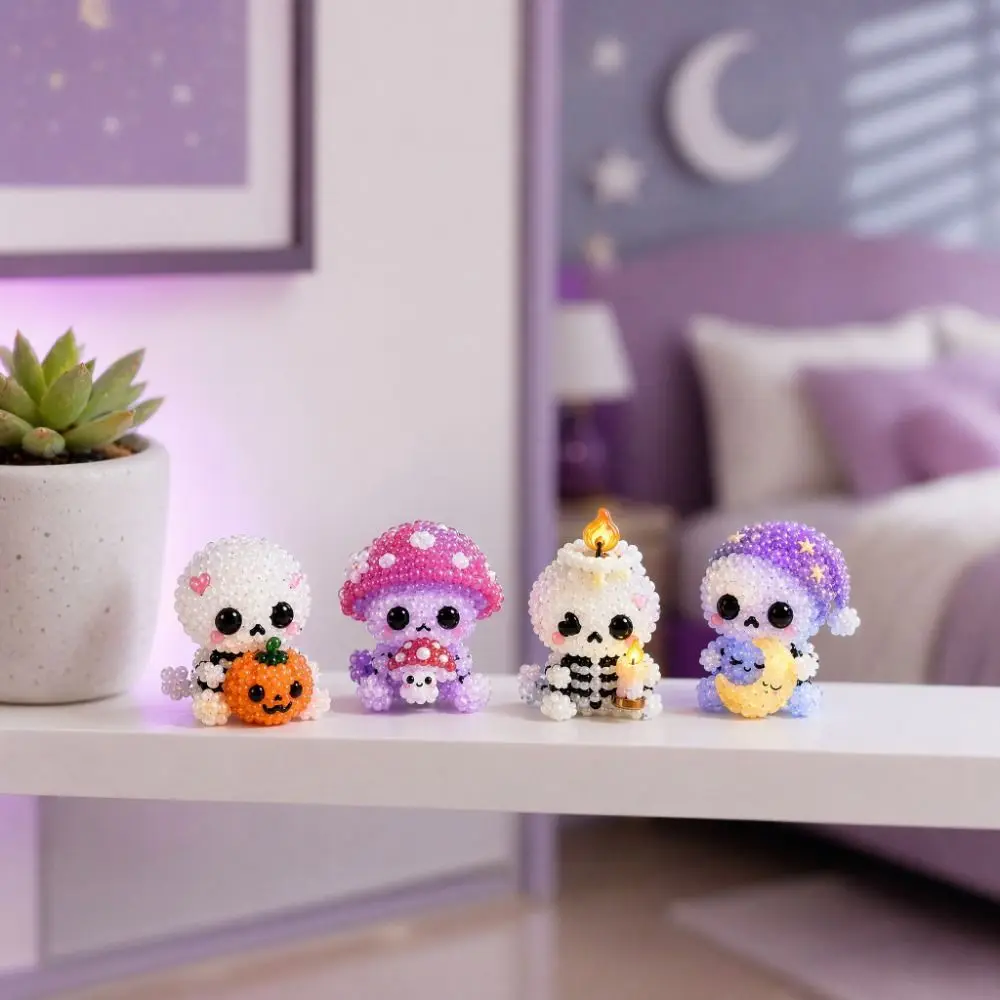 Handmade Glowing Fantasy Spirits DIY Bead Kit Colorful Tiny DIY Animal Bead Embroidery Kit Mini Educational