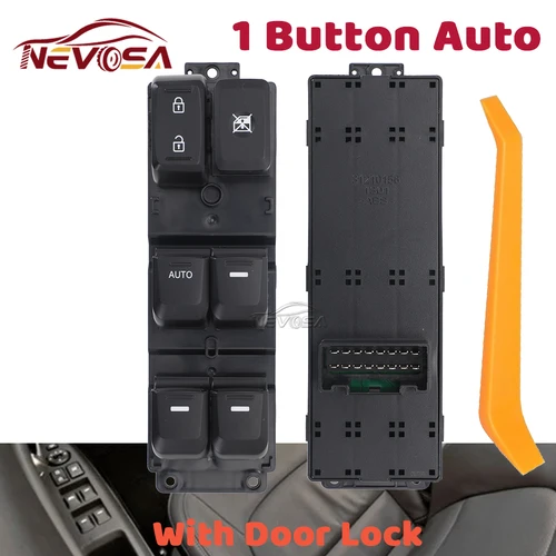 Auto para Kia Rio 2012 2013 2014 2015 2016 93570-4Y201 93570-4Y200 botón de interruptor de elevador de ventana eléctrico maestro delantero izquierdo