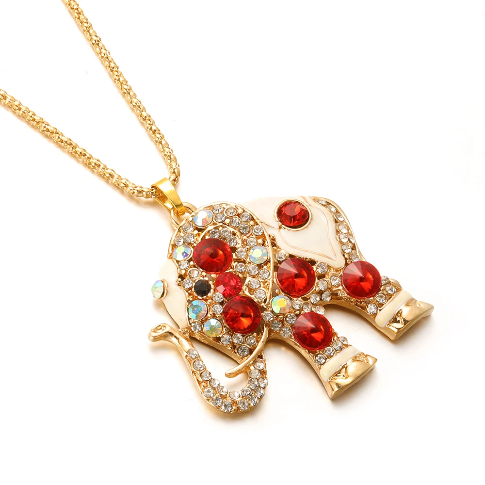 MODKSIR New Trend Hollow Golden Colorful Zircon Pendant Exquisite Animal Stylish Necklace For Woman Jewelery Gift