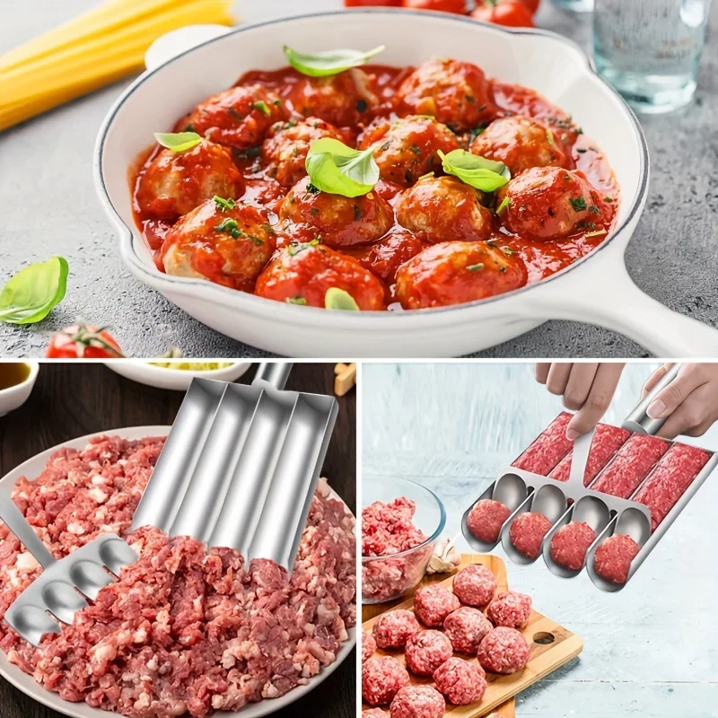 

Family Cooking Meatball Maker Stainless Steel Meatball Mold for Easy Homemade Meatballs, Salad Balls，Sandwich Perfect
