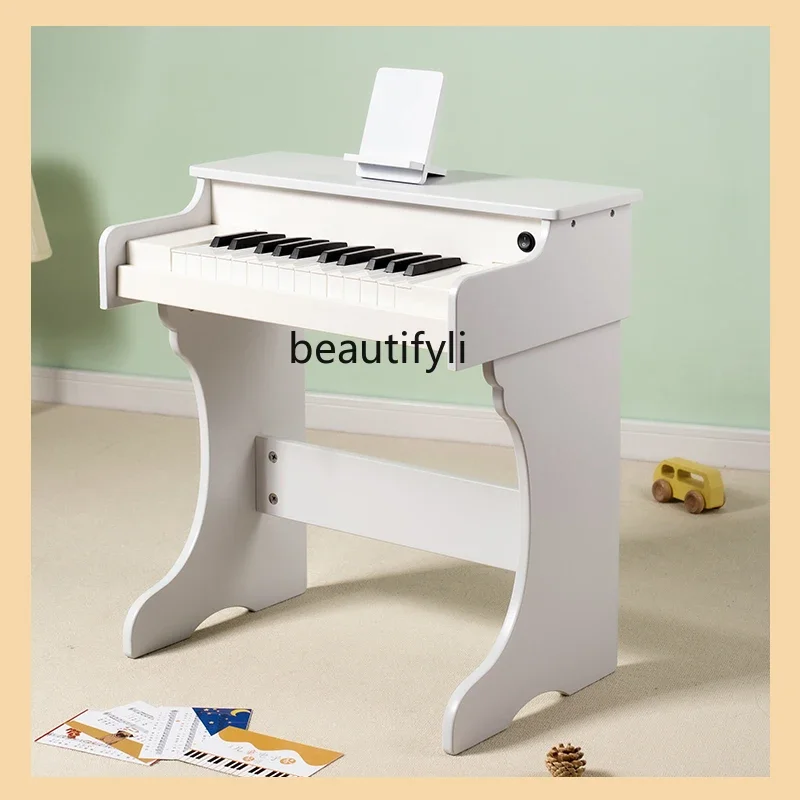 Children's 25-key piano wooden electronic organ music toy can play baby little girl beginner home