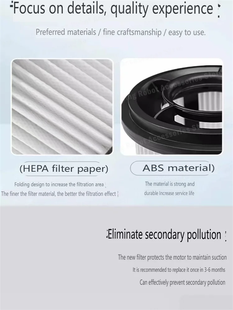 For Dreame T10/20/T20 Pro/T30/T30 Neo/R10/R10 Pro/R20 Vacuum Cleaner Replacement Parts, Pre-Filter and Post-Filter Accessories view 6