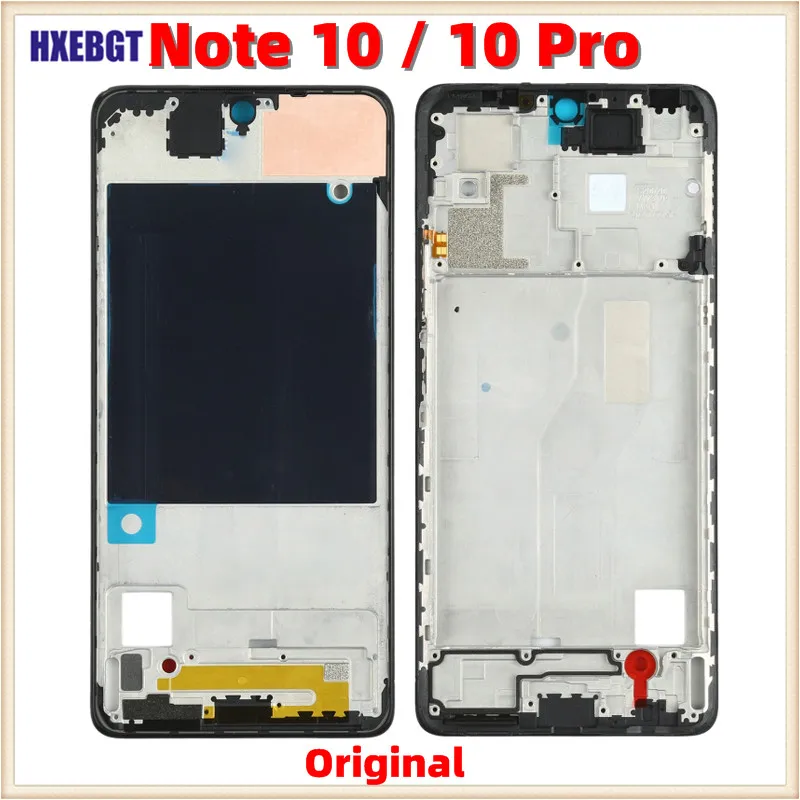 For Xiaomi Redmi Note 10 , 10 Pro LCD Front Housing Middle Frame Bezel Chassis Shell Smartphone Repair Parts