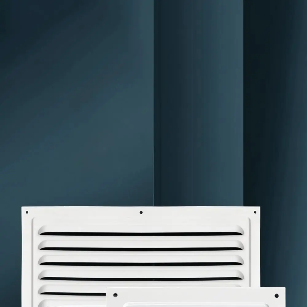 Aluminum Louver Air Vent Grille Exterior Wall Rainproof Exhaust Hood Ventilation Duct Outlet Cooling Mesh Diffuser Cap