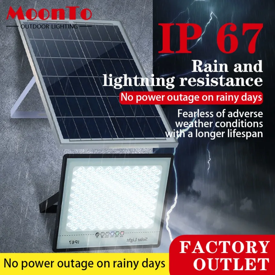 

Outdoor LED Solar Floodlight Porch Garden IP67 Waterproof Spotlight Energy-saving High Brightness Emergency Lighting Wall Lamp