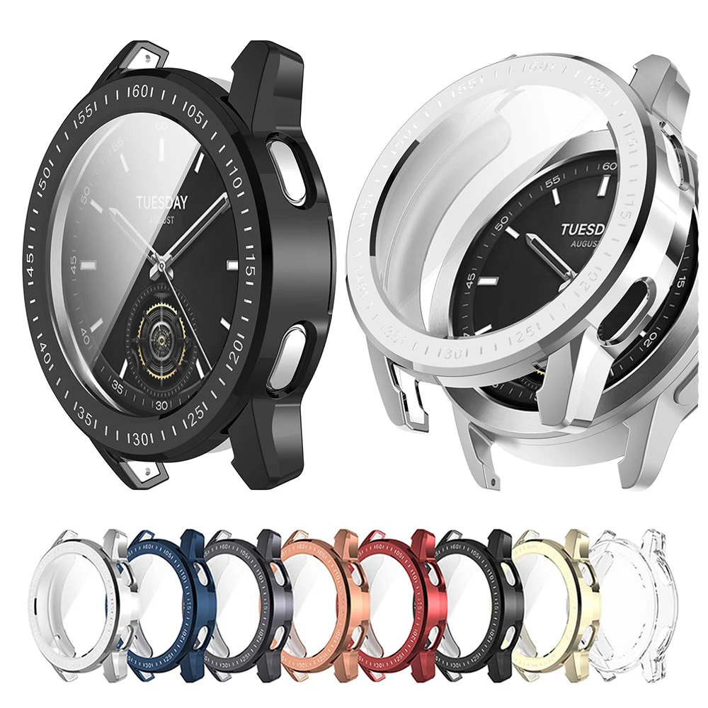 TPU Protective Case For Xiaomi Watch S3 Full Screen Protector Shell Frame Cover Bumper
