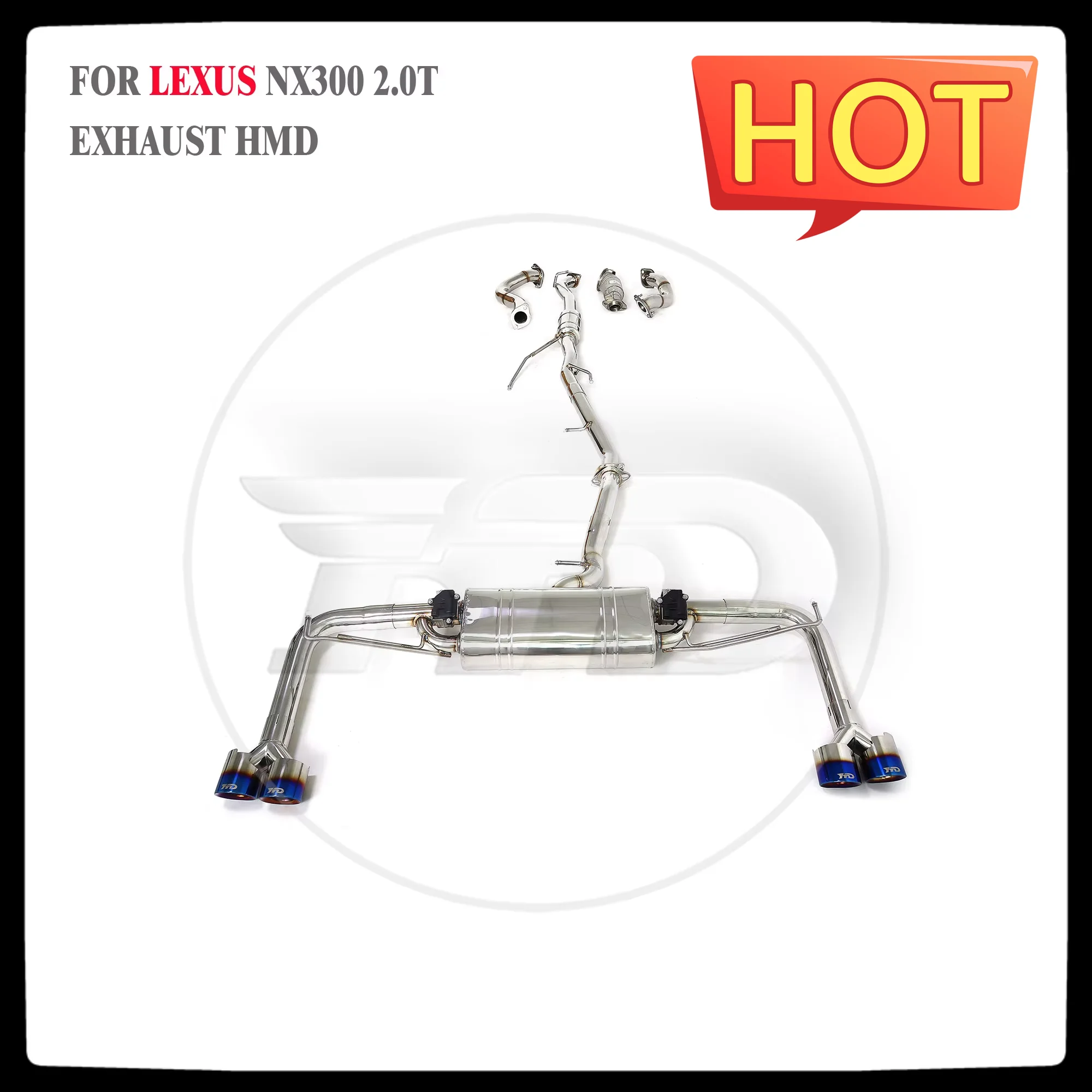 

HMD Stainless Steel Exhaust System Performance Catback for Lexus NX300 2.0T Car Valve Muffler