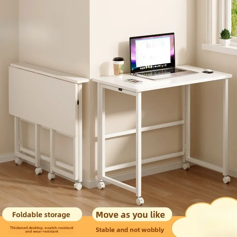 Foldable Mobile Computer Desk for Small Apartments Ideal Bedside Study Table Laptop Stand Furniture Desk Table Gaming Desk