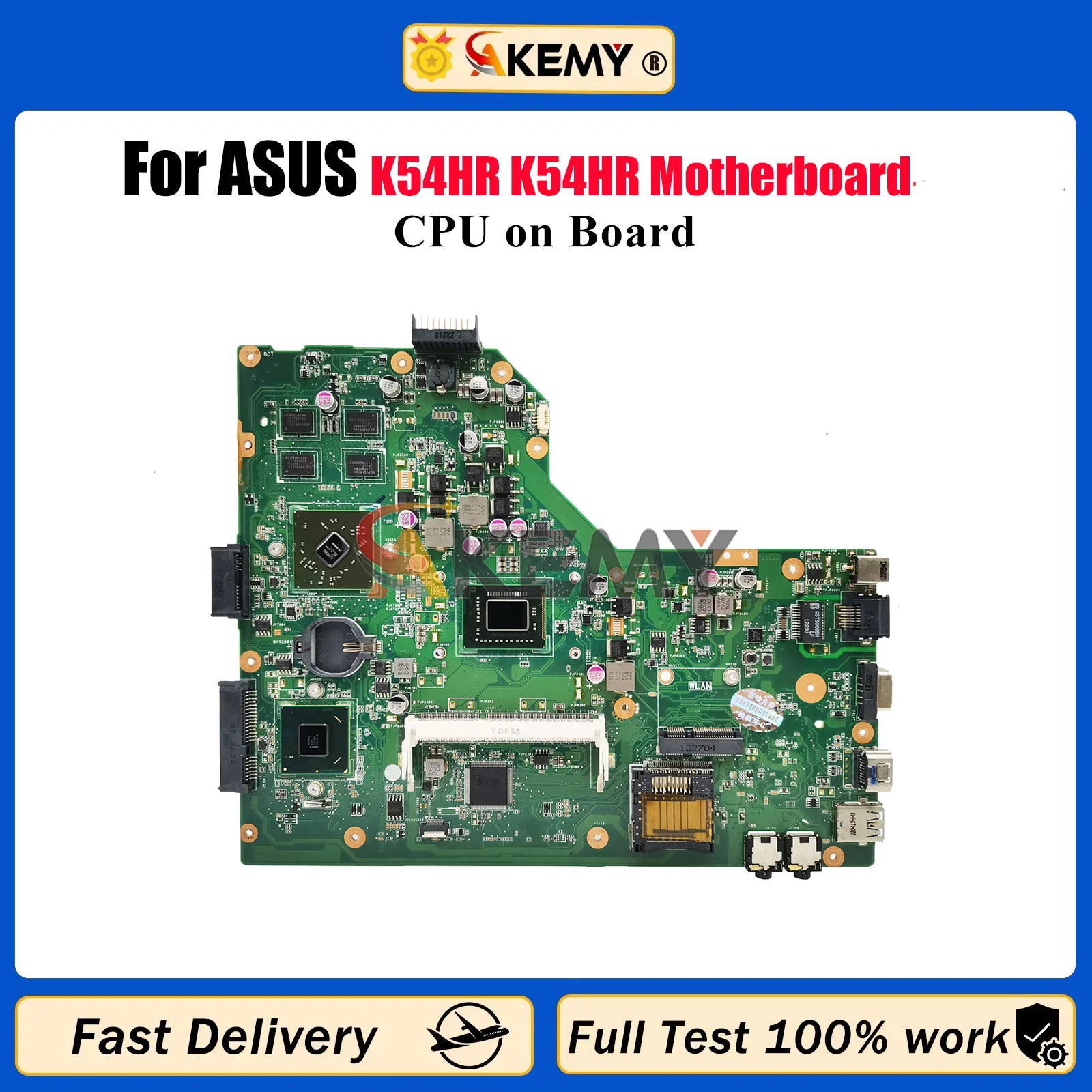 

K54HR Laptop Motherboard For ASUS K54H K54HR Notebook Mainboard With Celeron CPU 100% tests OK fast shipping High quality