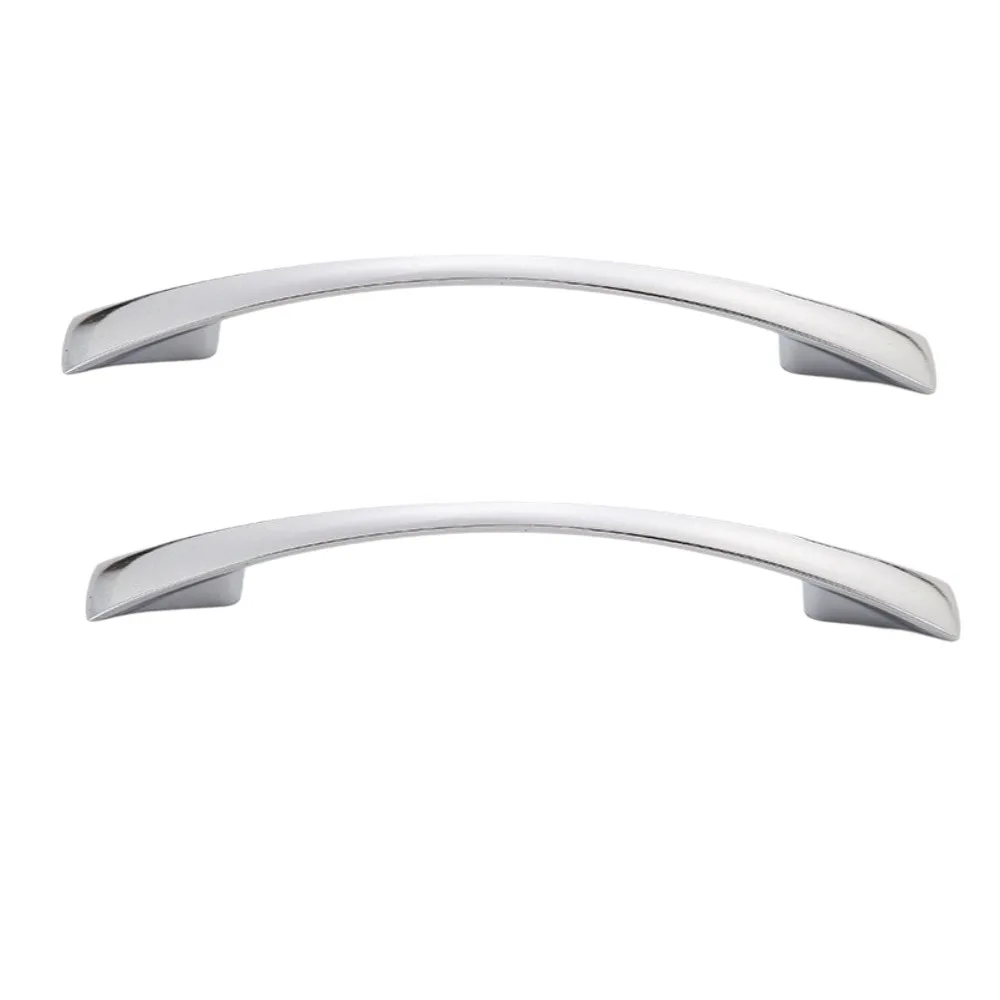 2PCS Curved Profile Cabinet Handles Pull Style Solid Structure Drawer Pulls Curved Handle 96/128/160mm Cupboard Handles