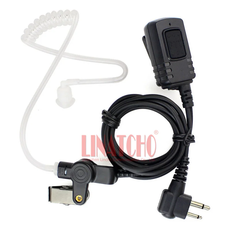 Good Quality Transparent IP54 Waterproof PTT GP68 GP88 GP88S GP300 Walkie Talkie Air Tube 2 Pins Earphone