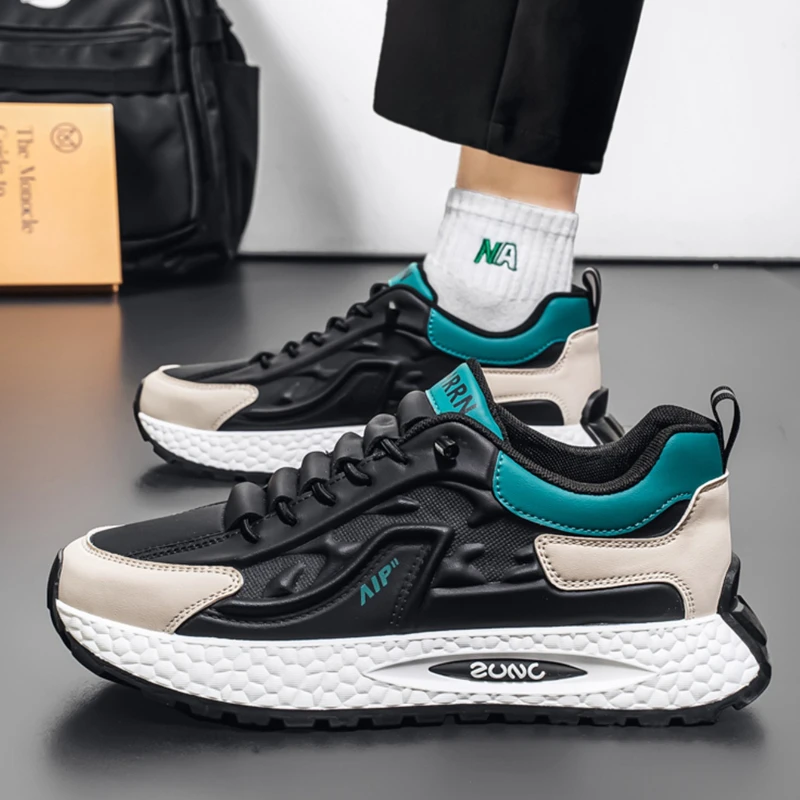 

Men's Sport Shoes Versatile Casual Running Shoes Thick Bottom Heightening Dad Shoes Trendy White Shoes Men's Fashionable Shoes