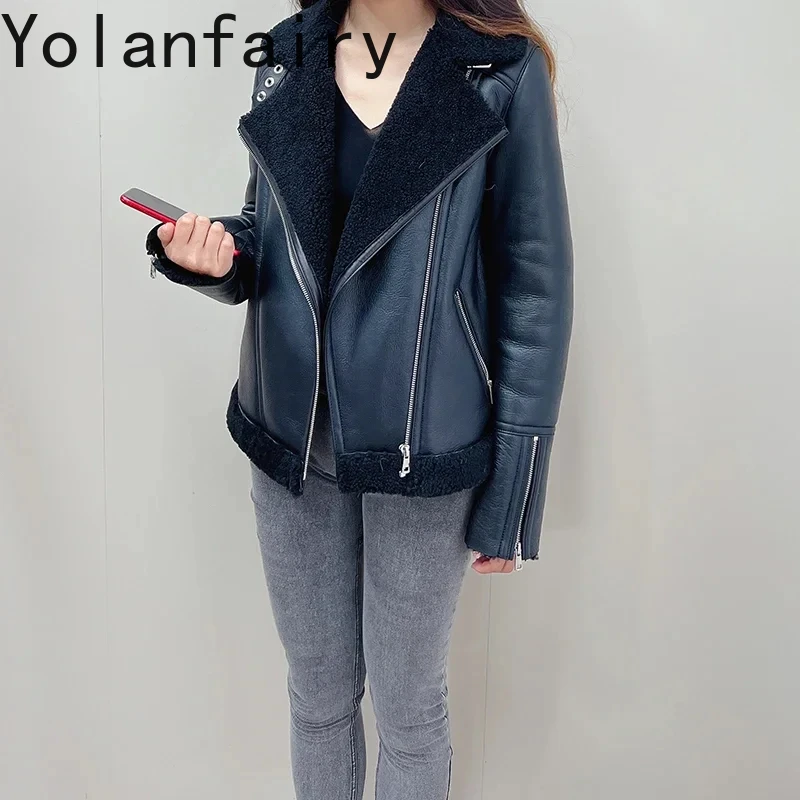 

Genuine Wool Fur Coat Women Short Natural Fur Coats Winter 2024 Real Leather Fur Jackets for Women Streetwear Pelliccia Donna