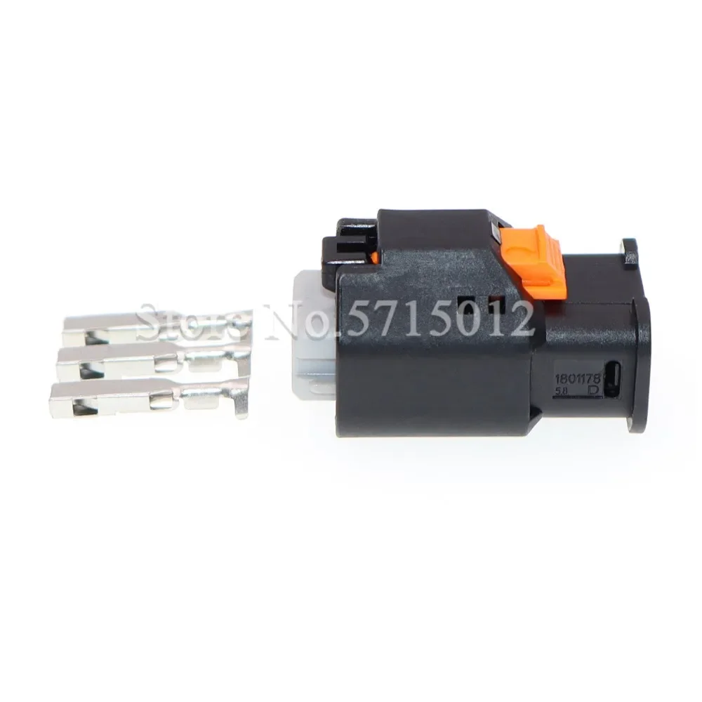 3 Hole 1.5 Series Waterproof Auto Socket With Terminal Automotive Intake Pressure Sensor Electrical Connector 1801178-3